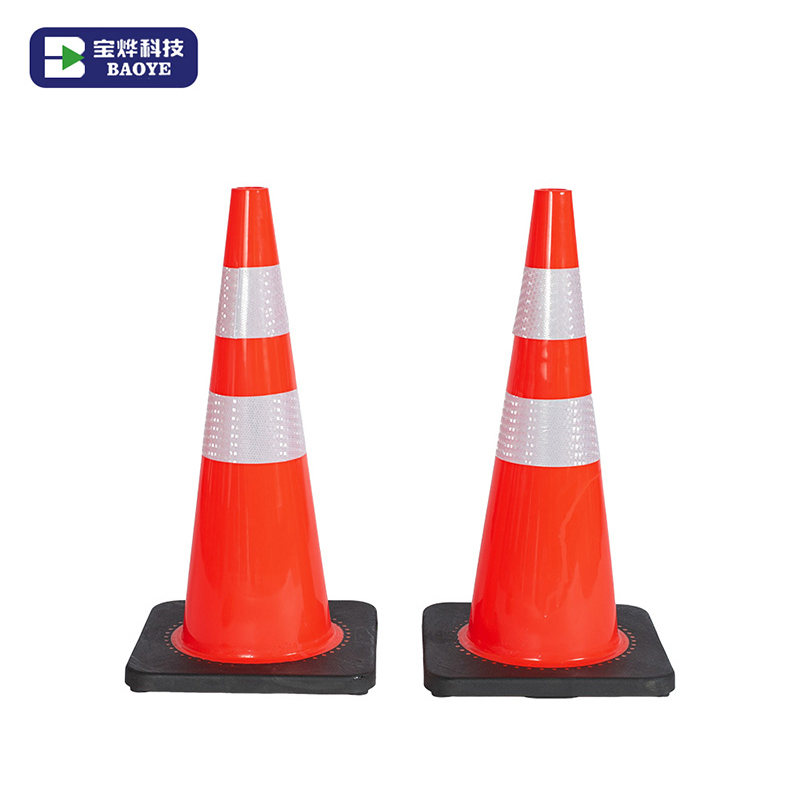 Conos reflectantes de seguridad vial de PVC de 28
