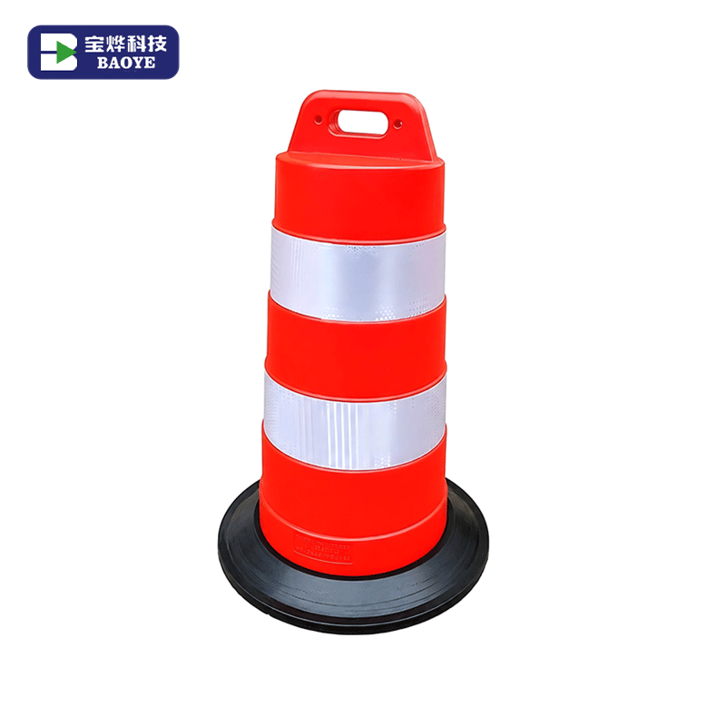 Barril anticolisión de seguridad vial de PE reflectante de 900 mm