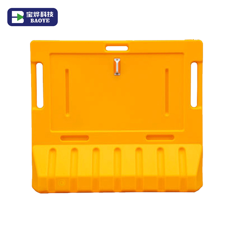 Barrera de Plástico Rellenable con Agua de 1200 × 1050 mm, Valla de Seguridad Vial para Aislamiento de Obras