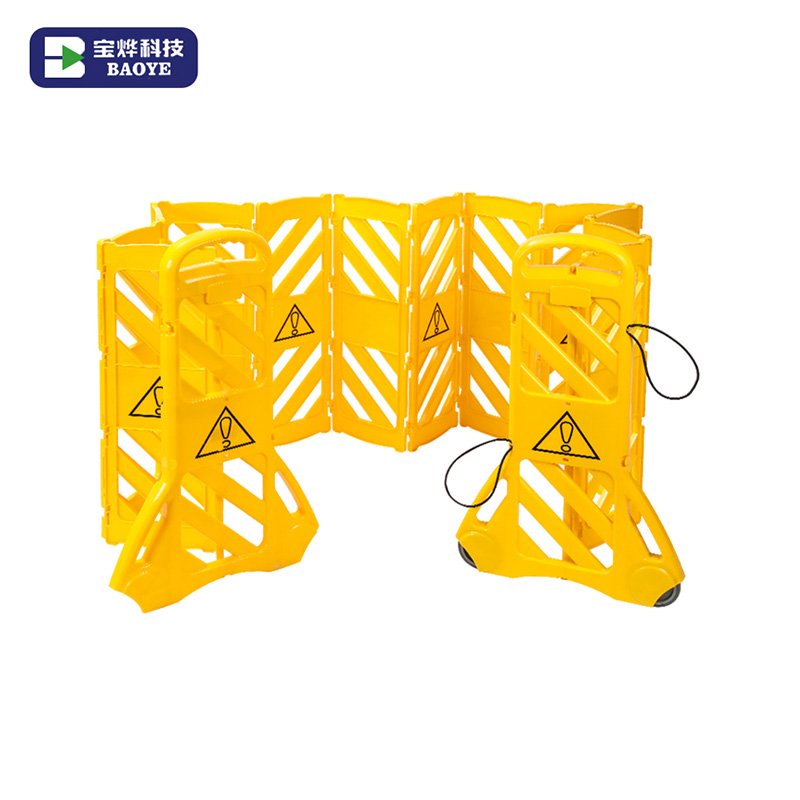 Barrera Portátil Plegable de Seguridad de Plástico para Control de Multitudes y Ascensores