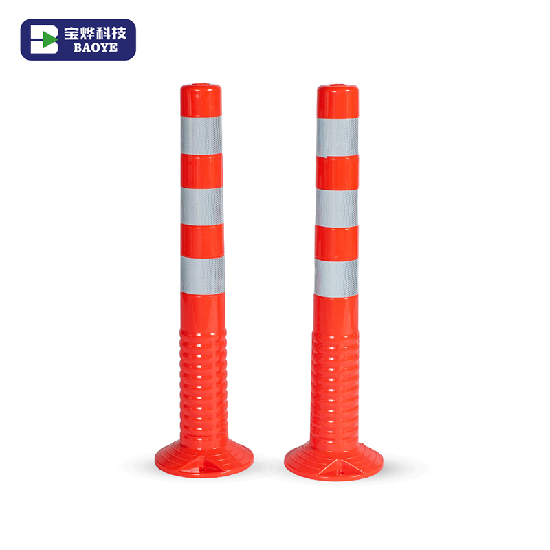 Poste delineador de tráfico de 75 cm y 30 pulgadas Bolardo de plástico blando de PU